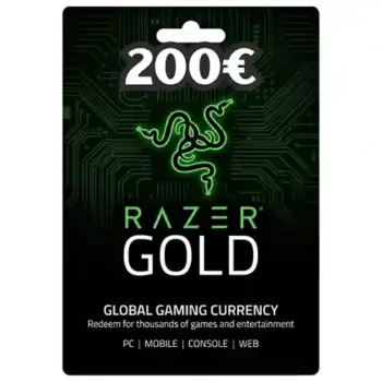 Carte Razer Gold 200€ Maroc – Recharge Officielle Ultra Sécurisée