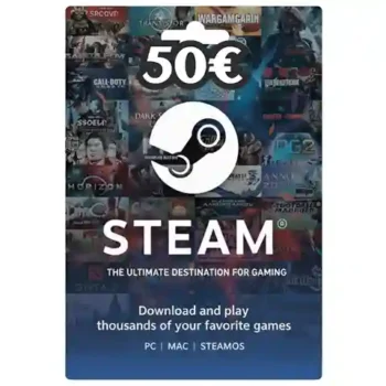 Carte Steam 50€ Maroc | Recharge Sécurisée et Instantanée